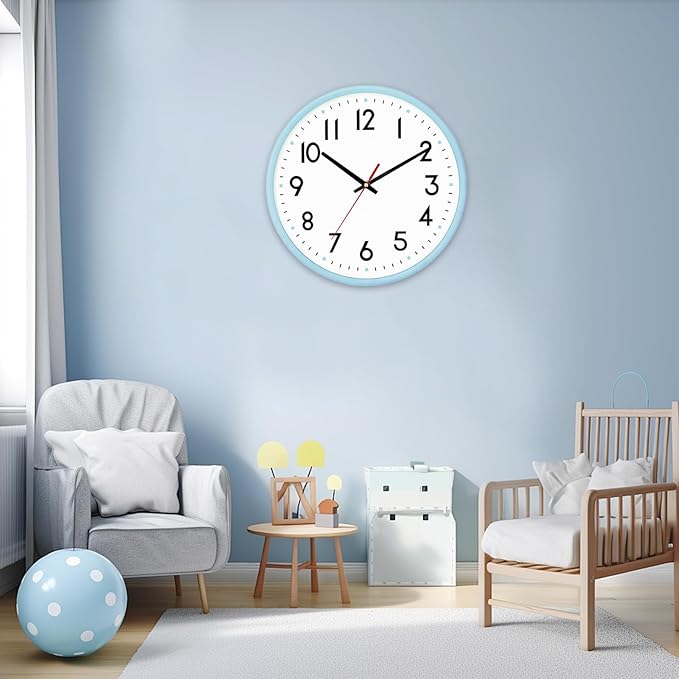 HZDHCLH Wall Clock Silent Wall Clocks Battery Operated 12 Inch Modern Non