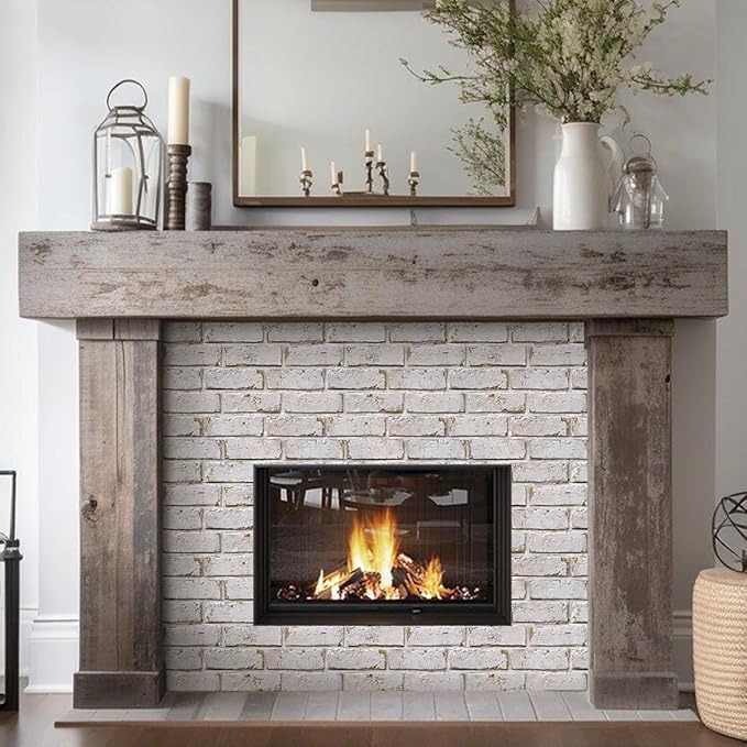 COMSTICKC 3D Faux Brick Wall Panels Peel and Stick, Small Size Self Adhesive