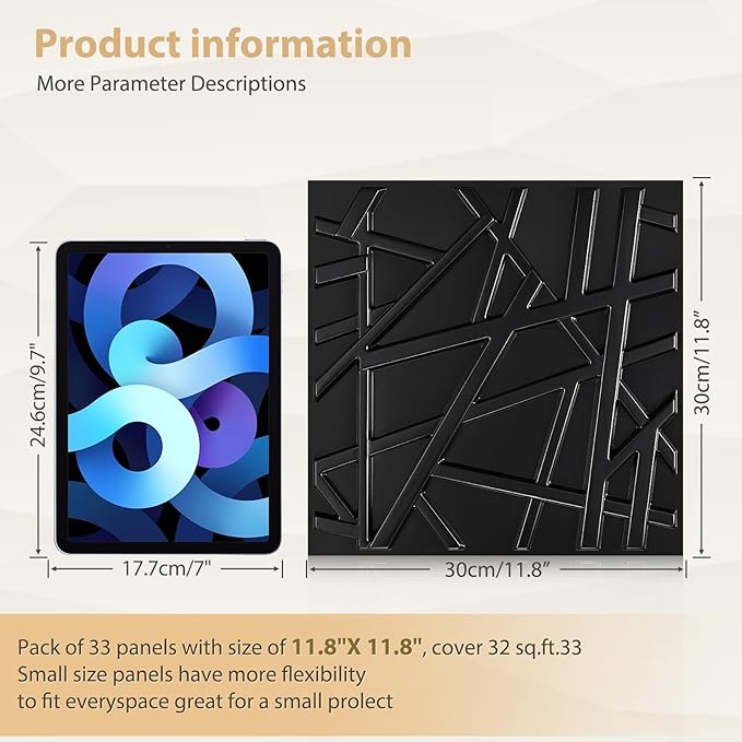Heikki 30 Pack 3D Wall Panel for Interior Wall Décor, PVC Flower Textured Wall