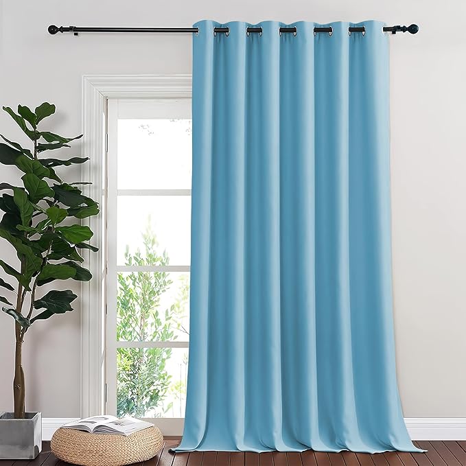 NICETOWN Blackout Sliding Glass Door Curtains, Room Darkening Thermal Insulated