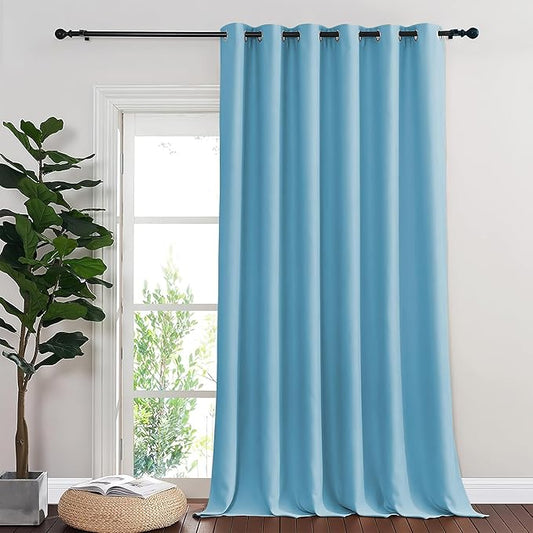 NICETOWN Blackout Sliding Glass Door Curtains, Room Darkening Thermal Insulated