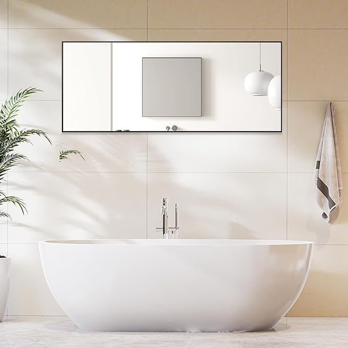 Sweetcrispy 64"x21" Full Length Mirror, Leaning or Standing Full Body Mirror