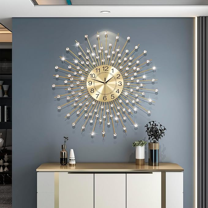 Extra Large Wall Clocks for Living Room Big Modern Wall Clock Silent Battery