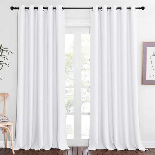 NICETOWN Extra Long Room Darkening Curtain 102 inches Long, Grommet Patio Door
