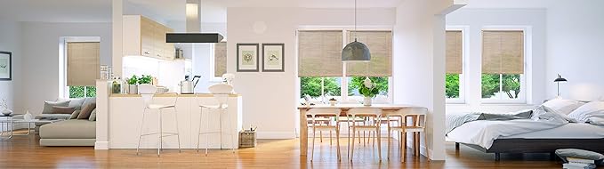 CHICOLOGY Mini Blinds for Indoor Windows – 30"W x 48"H, Cappuccino Horizontal