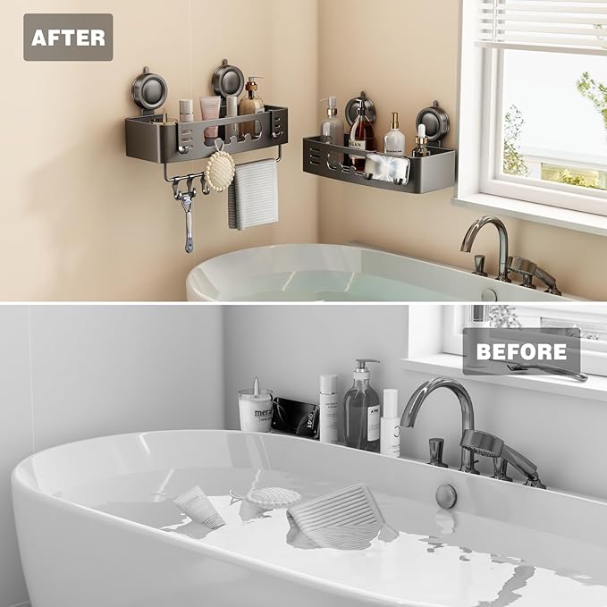 Voldra Shower Caddy Suction Cup, Shower Shelves