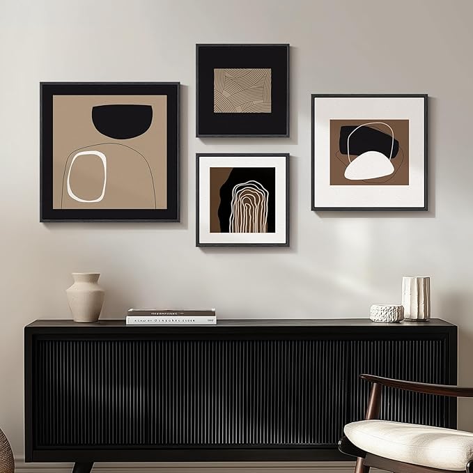 Framed Neutral Abstract Wall Art