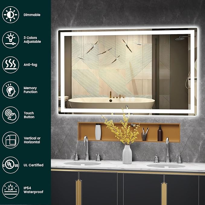 LED Mirror for Bathroom 36"x 60"