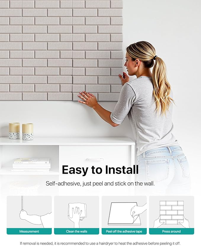 Soundsbay Soundproof Wall Panels, Acoustic Panels Self Adhesive, 18 Pack Sound