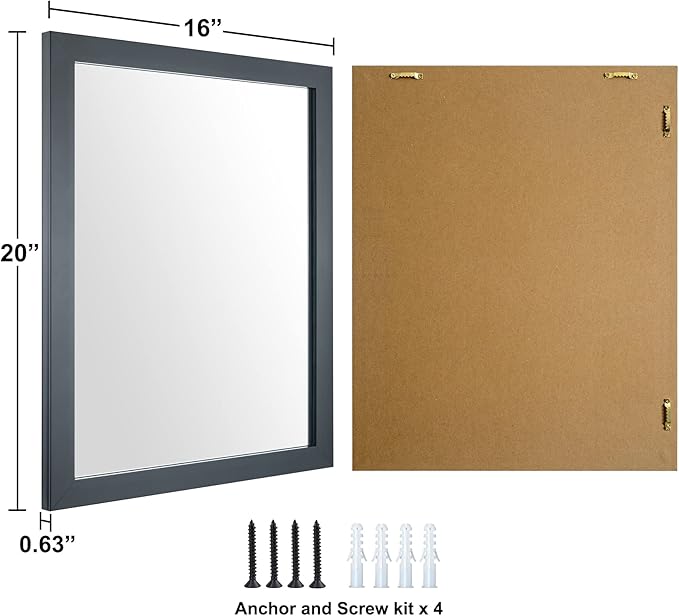 BOMINICA Rectangular Wall Mirror Framed Wall Mirror 16” x 20”