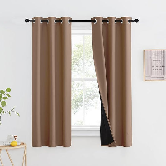 NICETOWN 100% Blackout Curtains Thermal, Noise Reduction and Privacy Curtains