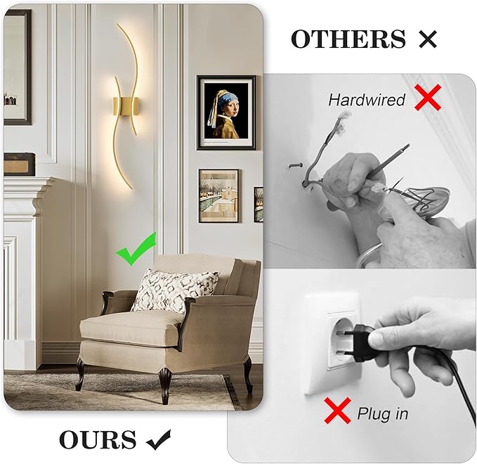 Battery Operated Wall Sconces Set of Two