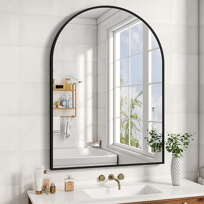 XRAMFY 32"x48" Arched Bathroom Mirror