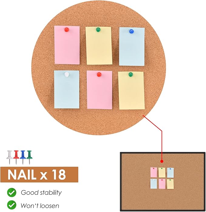 Bulletin Board 48 x 36, Large Wall Mounted Notice Board
