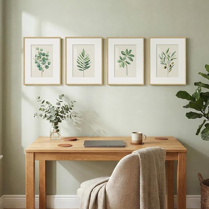 Framed Sage Green Botanical Wall Art