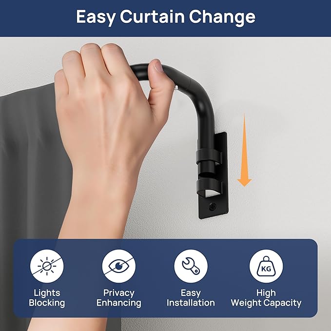 ENJOYBASICS Blackout Curtain rod