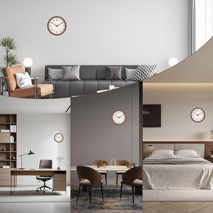 Topkey 12 Inch Silent Wall Clock