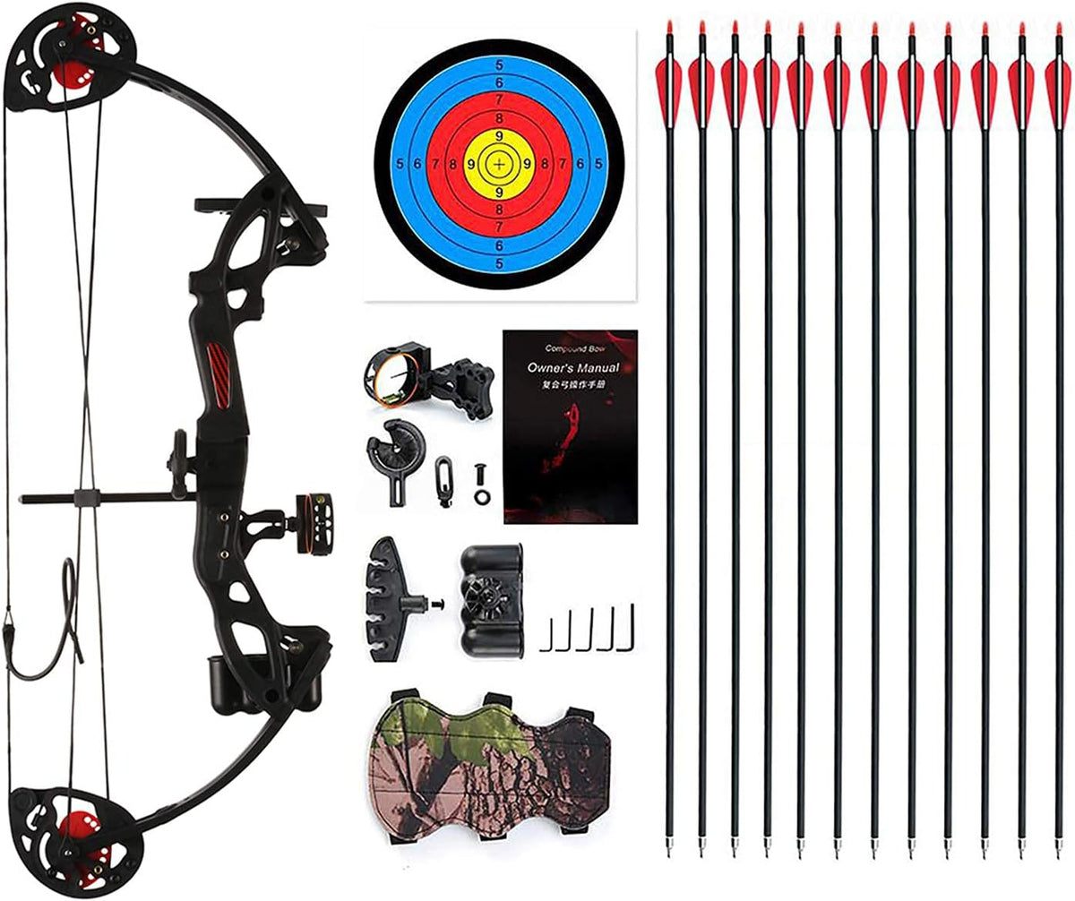 Skiennix Compound Bow - Youth & Beginner Archery | Right-Handed, 19Ã¢ÂÂ-28Ã¢ÂÂ Draw Length, 15-29 Lbs Draw Weight, 260 FPS