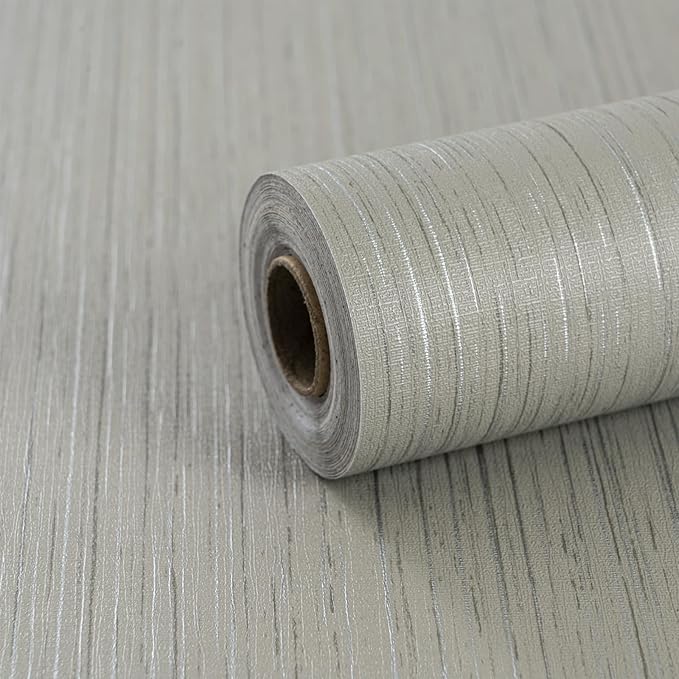 Grey Grasscloth Wallpaper Peel and Stick Textured Wallpaper
