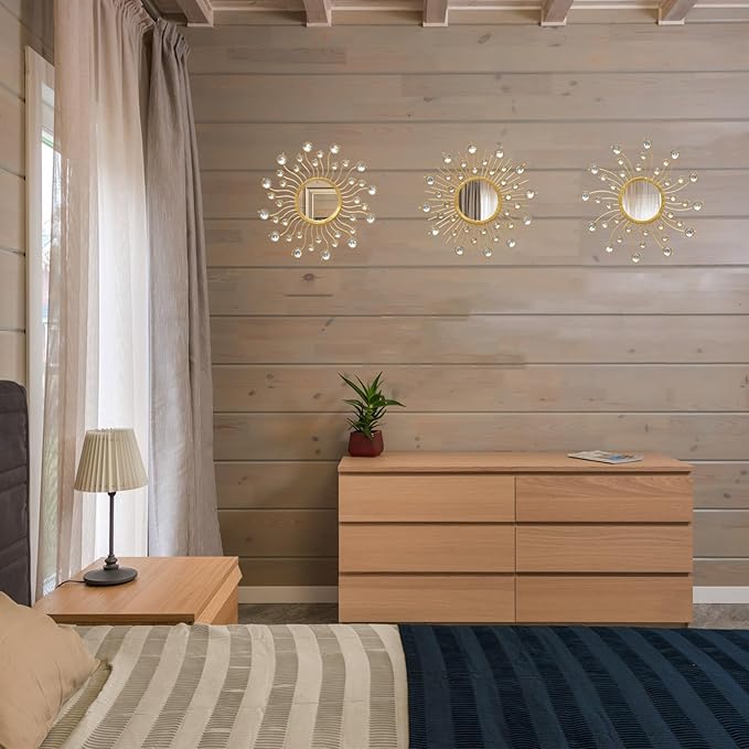 Mirror Wall Decor Wall Mirrors Decorative Sunburst Boho Mirror Gold Mirror Wall