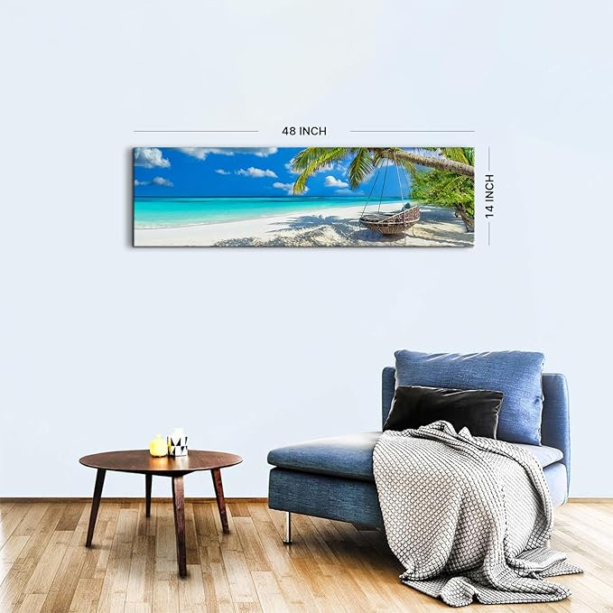 Nature Coastal Scenery Wall Art Tropical Ocean Wall Decor Seascape Coconut