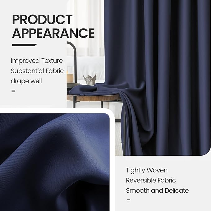 Blackout Large Window Wide Curtains