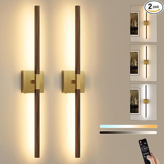 Rayogale 40 Inch Rechargeable Battery Operated Wall Sconce Set 2, 8000mAh