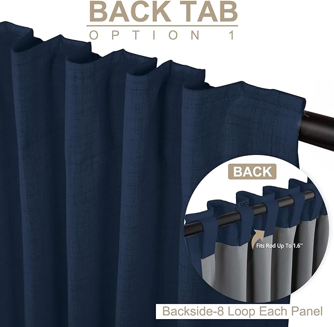 100% Blackout Shield Linen Blackout Curtains