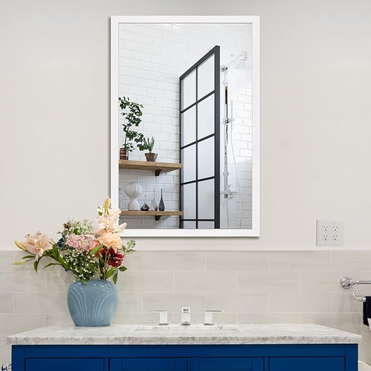 BOMINICA Rectangular Wall Mirror 24” x 36” Bathroom Mirror Framed Wall Mirror