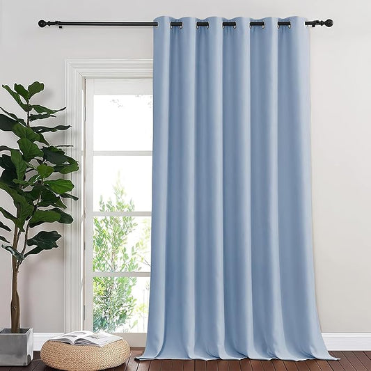 NICETOWN Vintage Blue Blackout Curtains