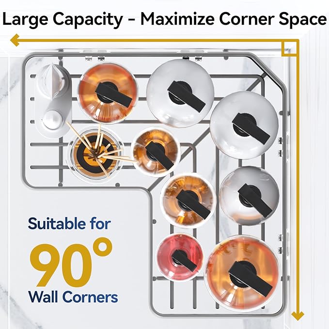 YASONIC Shower Caddy Corner, No Drilling Shower Organizer Corner