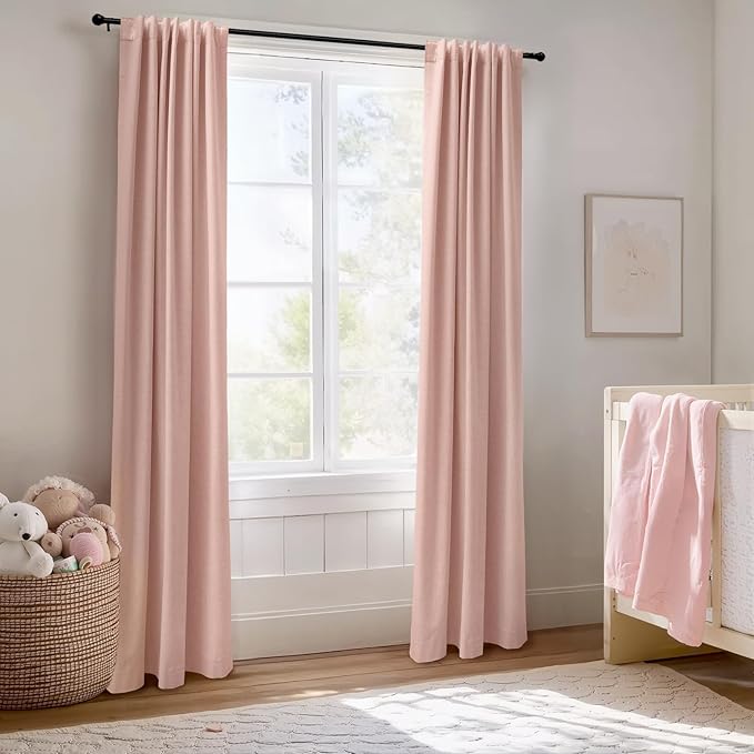100% Blackout Shield Linen Blackout Curtains