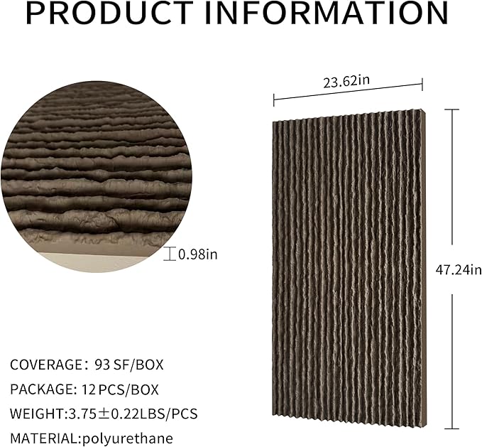 3D Faux Stone Wall Panels, Lightweight & Waterproof Accent Marble Flowing Stone