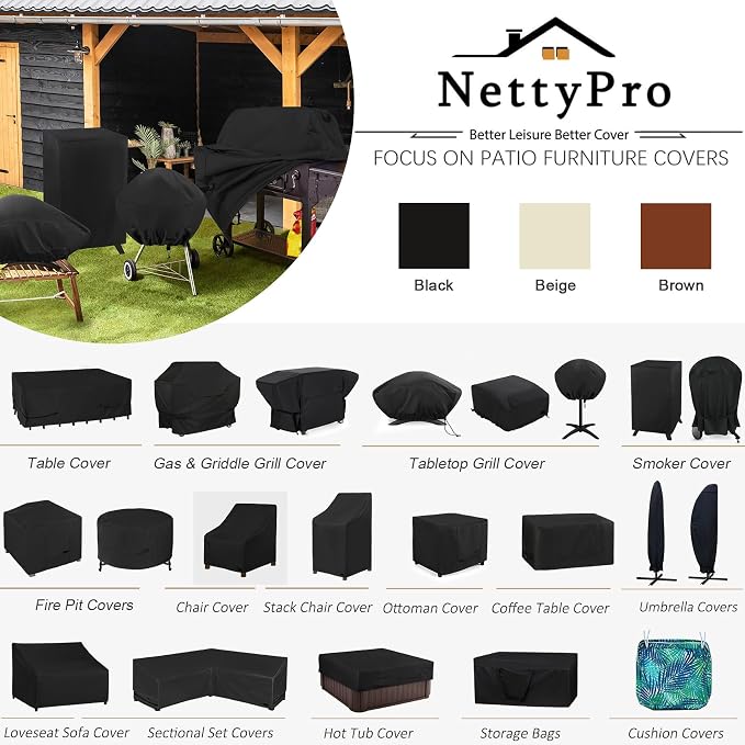 NettyPro Griddle Cover for Blackstone 28 inch Griddle, Waterproof UV Resistant 2 Burner Flat Top Gas Grill Cover 28" Cooking Station Camping, Black