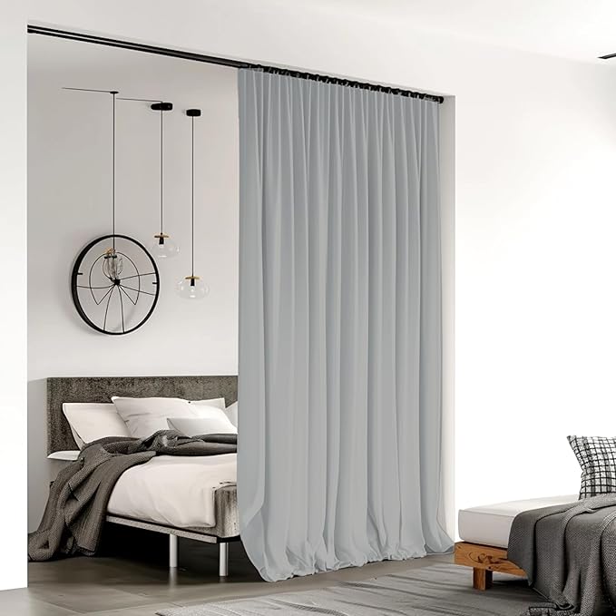 Room Divider Curtain, 4.3 ft Wide x 7 ft Tall, 1 Panel, Noise Reduction