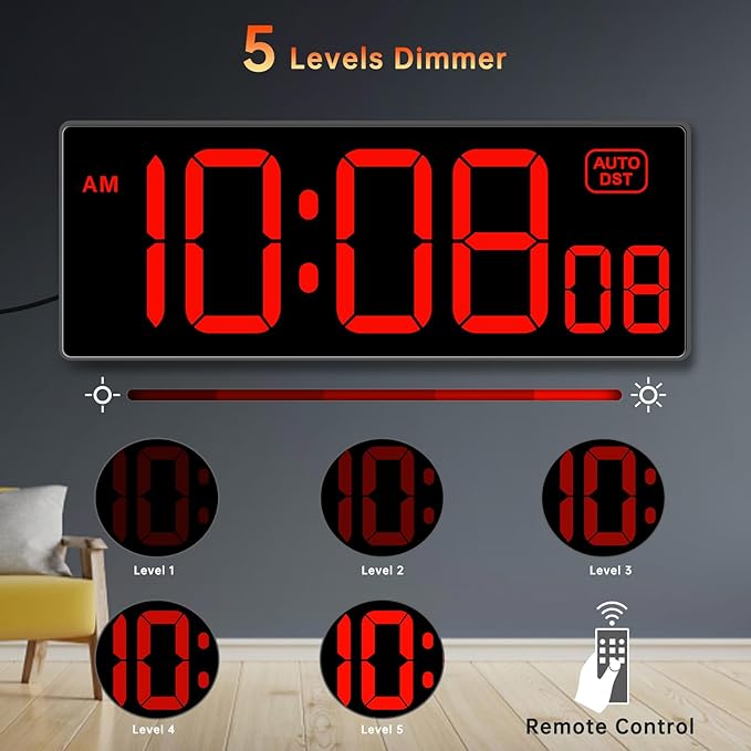 Soobest Digital Wall Clock