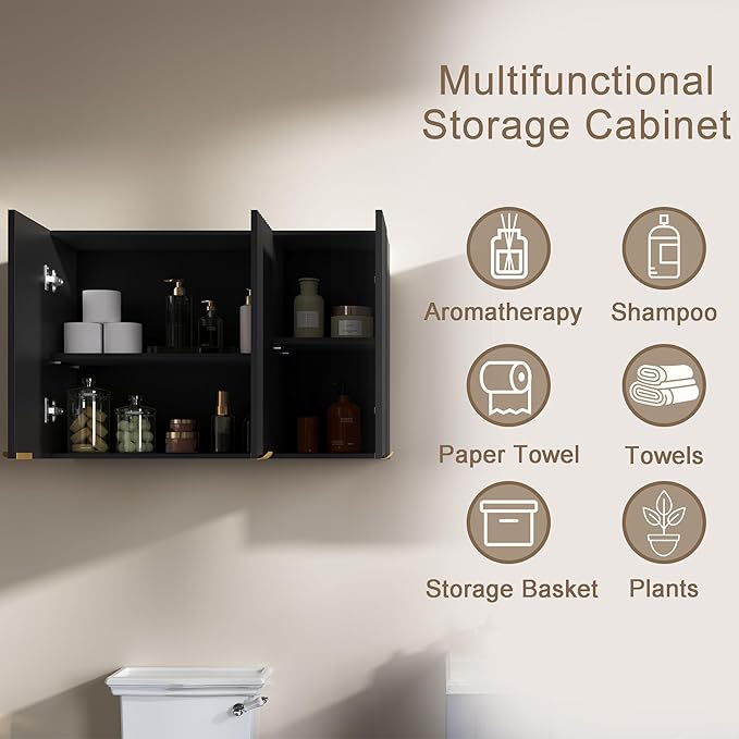 ChooChoo 3 Doors Wall Cabinet Laundry Room, Bathroom Wall Cabinet