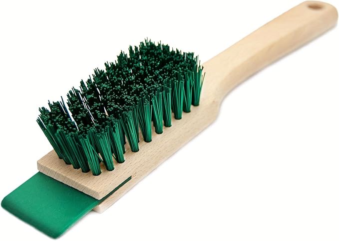 ï»¿Quintathletic Multifunctional Heavy-Duty Scrubber - Wooden Scrubber, with bristles for Cleaning, Suitable for Cleaning Lawn mowers as Well