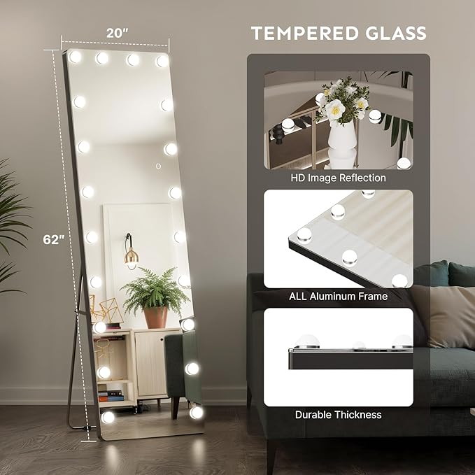 Kosmonia 62x20 Hollywood Full Length Mirror