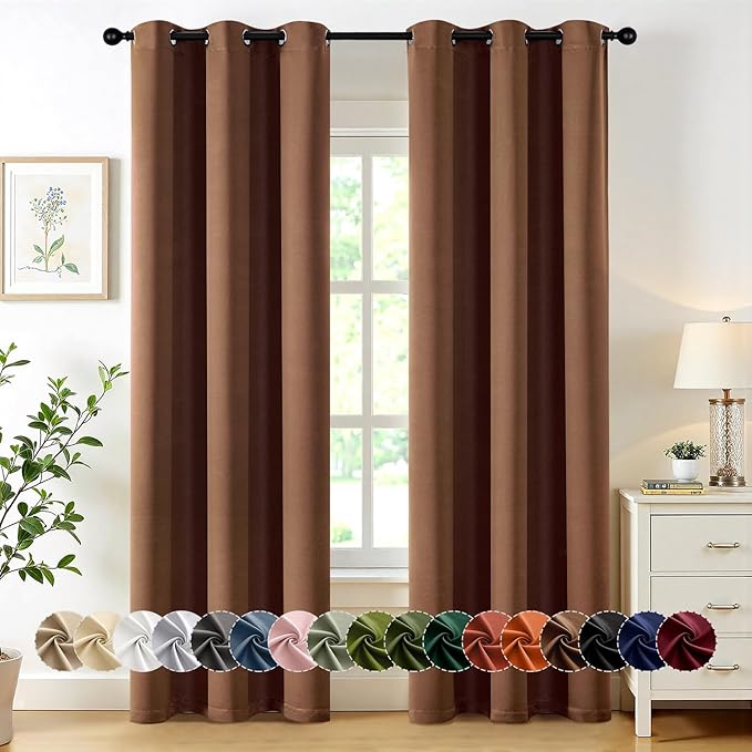MIULEE Blackout Curtains for Bedroom Living Room 2 Panels, Thermal Insulated