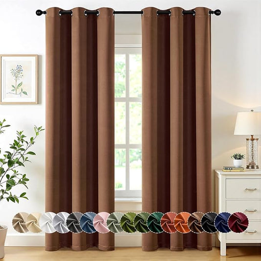 MIULEE Blackout Curtains for Bedroom Living Room 2 Panels, Thermal Insulated