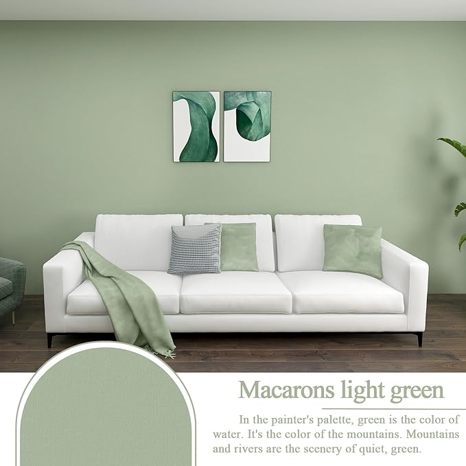 practicalWs Sage Green Wallpaper Stick and Peel Green Contact Paper 17.7'' x