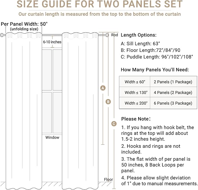 100% Blackout Shield Linen Blackout Curtains