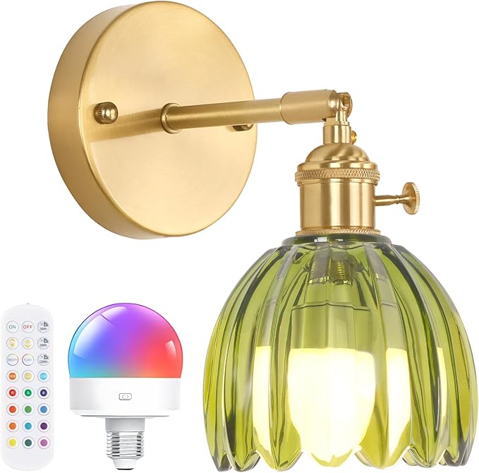 Shenmoyl Vintage Battery Operated Wall Sconce