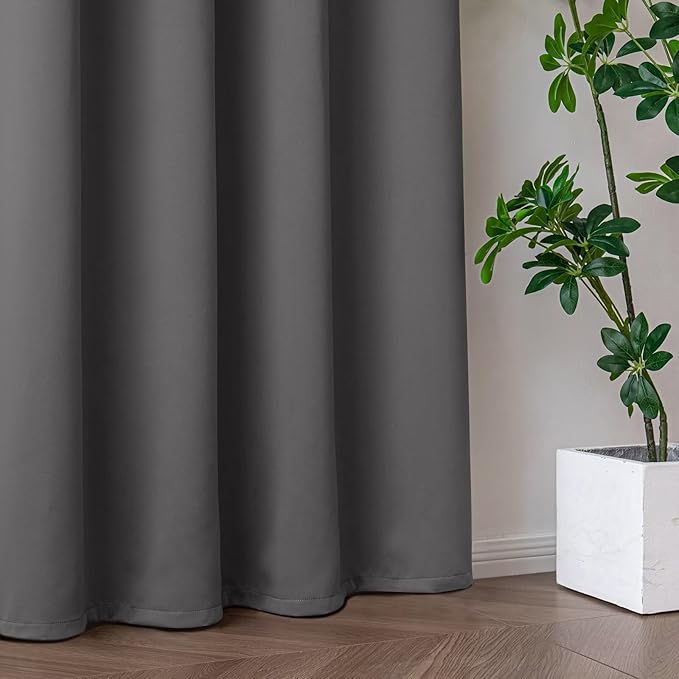 IGEMAEVE Blackout Curtains 90 Inch Length 2 Panels Set, Grommet Energy Saving