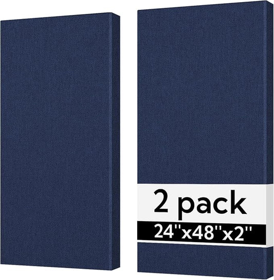Olanglab Sound Absorbing Acoustic Wall Panels 2 Pack, Large Fabric Wrapped