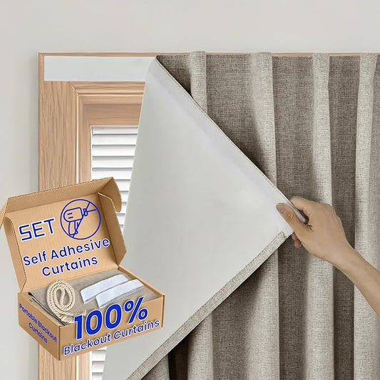 Self-Adhesive 100% Blackout Curtain