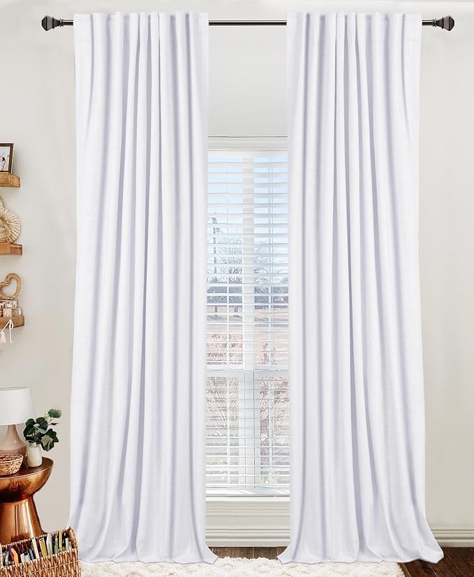 100% Blackout Shield Linen Blackout Curtains