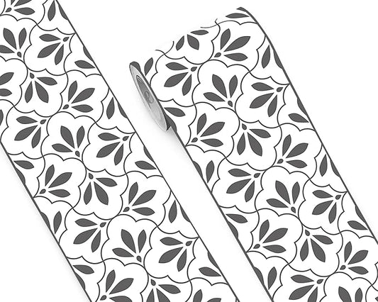 FLFK Wallpaper Border Black and White Patterns Peel and Stick Wall Border Self