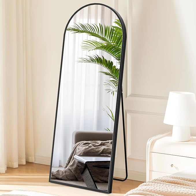 Sweetcrispy 64"x21" Arched Full Length Mirror, Leaning or Standing Full Body